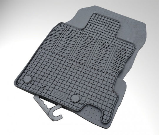 Cik Set of Front and Rear Mats 4pcs for Renault Kadjar 2015 Black