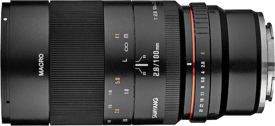 Samyang Full Frame Camera Lens 100mm f/2.8 ED UMC Telephoto / Macro for Sony E Mount Black