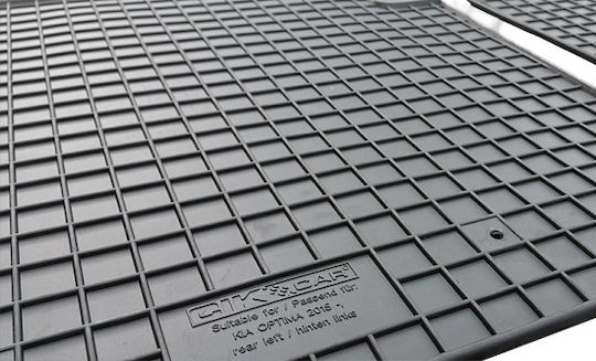Cik Set of Front and Rear Mats 4pcs for Kia Optima 2015+ Black
