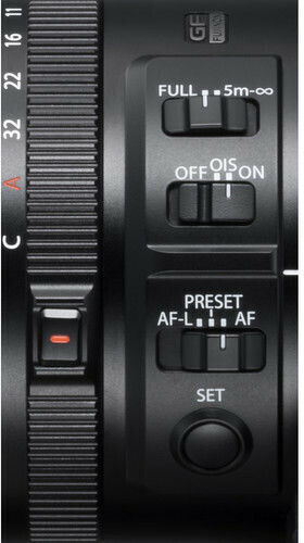 Fujifilm Format mediu Obiectiv Foto GF 250mm f/4 R LM OIS WR Teleobiectiv pentru Montura Fujifilm G Black