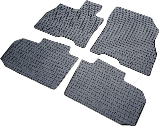 Cik Set of Front and Rear Mats 4pcs for Nissan Leaf 2018+ Black