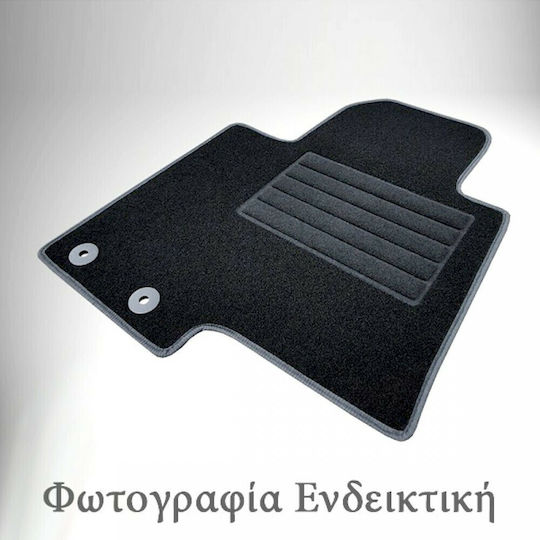 Cik Set of Front and Rear Mats 4pcs for Renault Zoe 2012-2018 Black