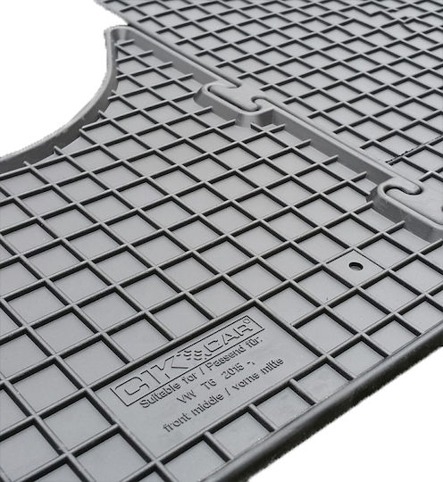 Cik Set of Front and Rear Mats 3pcs for Volkswagen T6 2015 Black