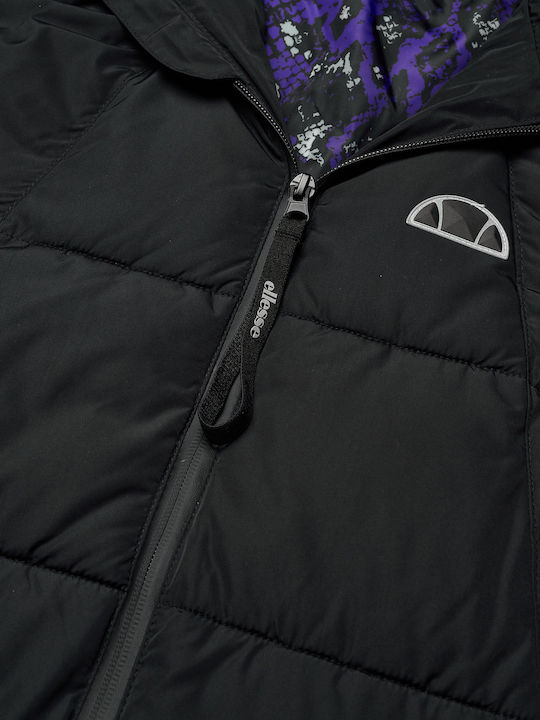 Tyene Lang Damen Puffer Jacke für Winter Schwarz