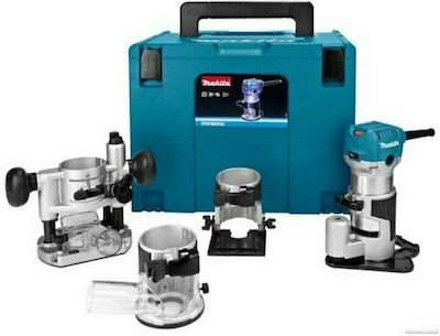 Makita RT0700CX3J Plunge Router 710W cu Reglaj de Viteză