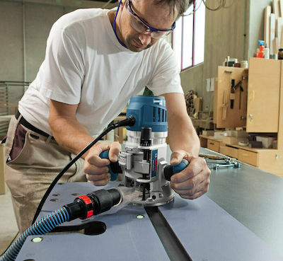 Bosch GMF 1600 CE Professional Einstechfräser mit Geschwindigkeitsregelung und mit Absaugsystem