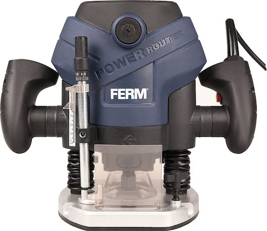 Ferm Plunge Router 1300W cu Control al Vitezei și cu Sistem de Aspirație
