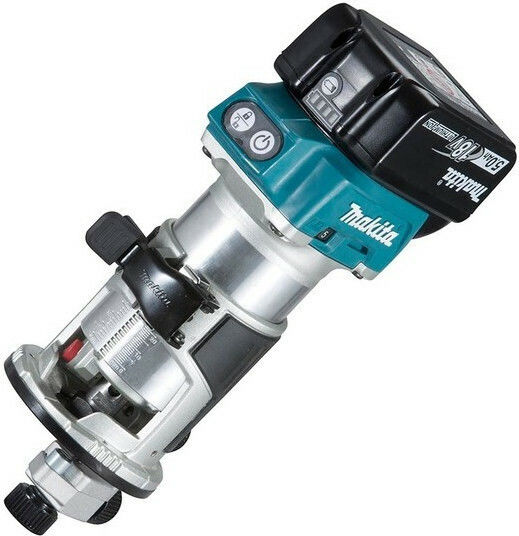 Makita Plunge Router 18V Solo with Speed Control and with Suction System