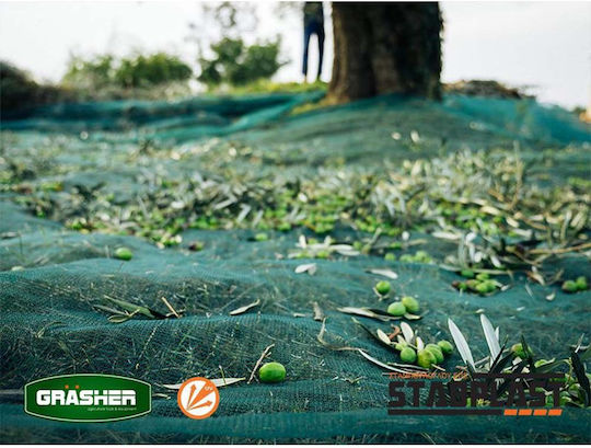 Grasher Ελαιόδιχτο από HDPE 5x12m με Κρίκους