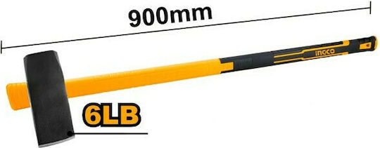 Ingco HSPM02068D Τσεκούρι Σχισίματος Μήκους 90cm και Βάρους 3kg με Λαβή Fiberglass