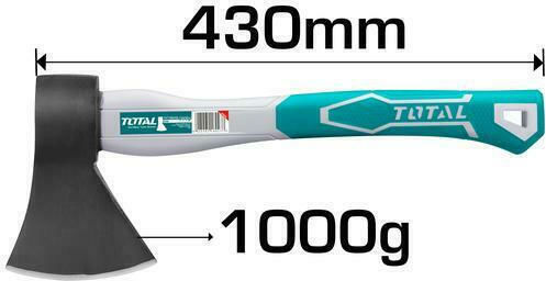 Total THT7810006 Axe Shredding Length 43cm and Weight 1000gr with Plastic Handle
