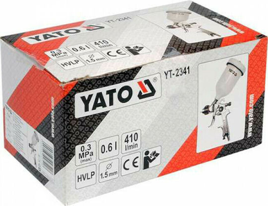 Yato Πιστόλι Βαφής Αέρος HVLP Άνω Δοχείου 1.5mm