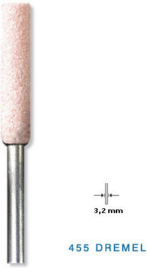 Dremel 455 Grinding Stone with Shaft 5.6mm 3pcs 26150455JA