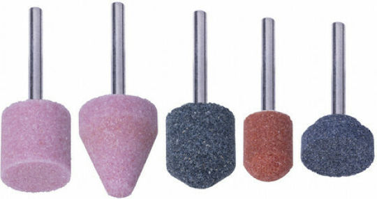 Wolfcraft Grinding Stone with Shaft 5pcs 2142000
