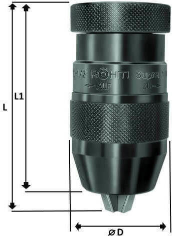 Rohm 1015990 Τσοκ Ταχείας Μεταλλικό με Σπείρωμα 1/2"x20 0,5-10mm