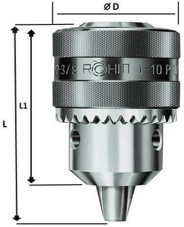 Rohm 1261228 Τσοκ με Κλειδί Μεταλλικό 3/8"x24 DB