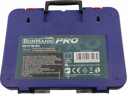 Bormann Pro BHT1630 Σετ Εξαρτημάτων Πολυεργαλείων 25τμχ 035534