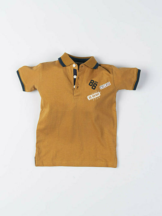 New College Kinderpolo Kurzarm Orange Be Brave