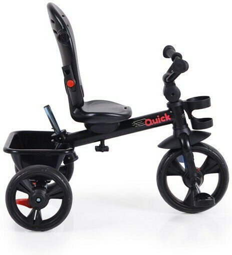 Byox Kids Tricycle Bike Quick Foldable Convertible with Parental Handle and Sunshade for 1.5+ Years Gray