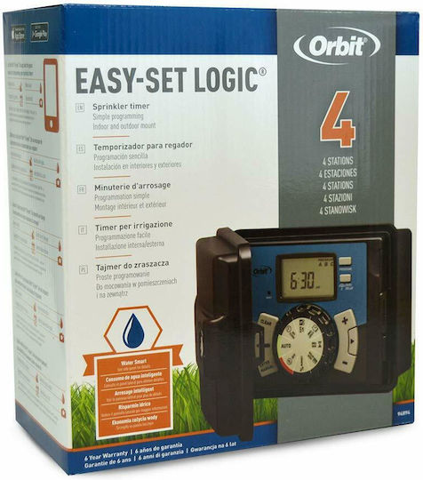 Orbit Easy Set Logic Προγραμματιστής Ποτίσματος Πίνακα Ρεύματος 12 Στάσεων