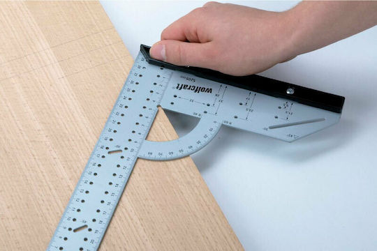 Wolfcraft Carpenters Metallic Angle Ruler 30cm