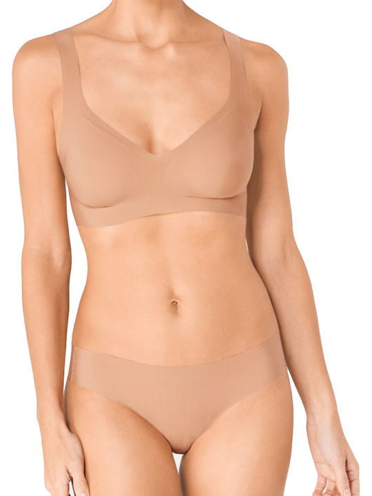 Zero Feel Women's Push Up Sports Bra Beige