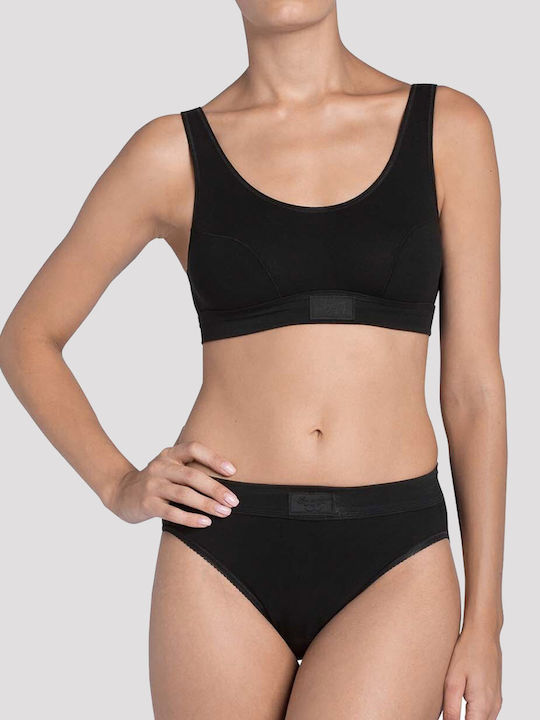 Double Comfort Women's Bra without Padding Black