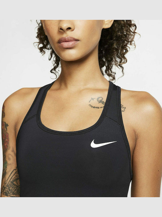 Swoosh Damen Sport-BH Schwarz
