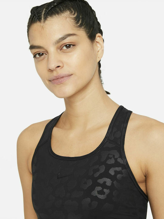 Dri-FIT Pro Swoosh Γυναικείο Αθλητικό Μπουστάκι Μαύρο με Επένδυση