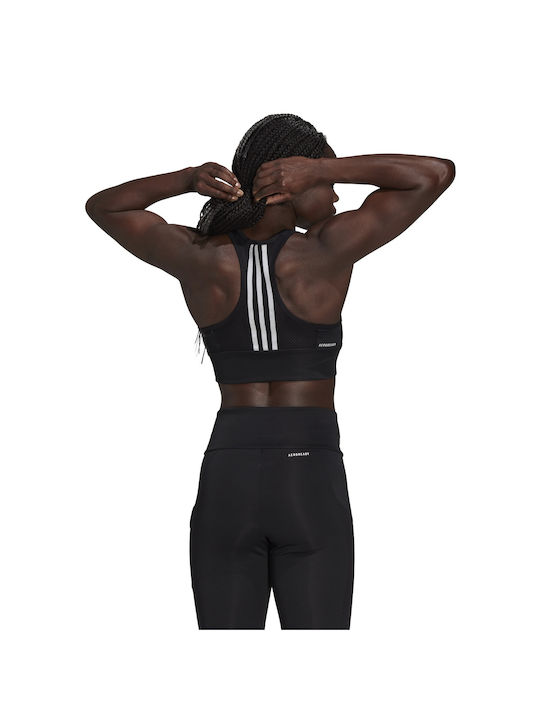 Adidas Designed to Move Γυναικείο Αθλητικό Μπουστάκι Μαύρο με Αφαιρούμενη Ενίσχυση