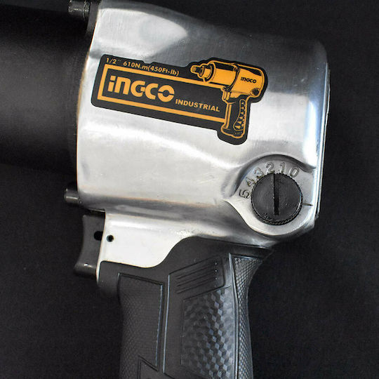 Ingco AIW12562 Air Impact Wrench 1/2 with Maximum Torque 62.2kgm