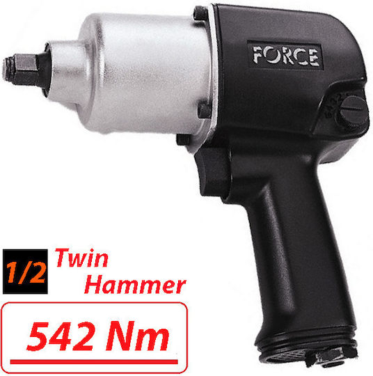 Force 82541 Luftschlagschrauber 1/2" mit Maximalem Drehmoment 55,27kgm