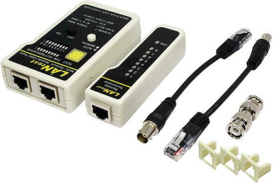 LogiLink WZ0015 Tester Καλωδίων Δικτύου RJ45 / RJ12 / RJ11 Μαύρο