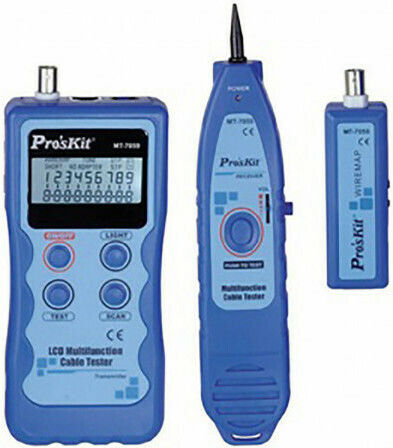 Proskit MT-7059 S/PRO Kabeltester Netzwerk BNC / RJ11 / RJ45 / USB Digital