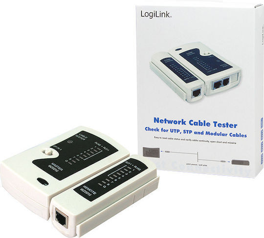 LogiLink WZ0010 Tester Καλωδίων Δικτύου RJ45 / RJ12 / RJ11
