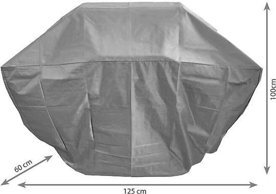 Home & Camp Grill Cover Gray from Polyester with UV Protection 125cmx60cmx100cmcm
