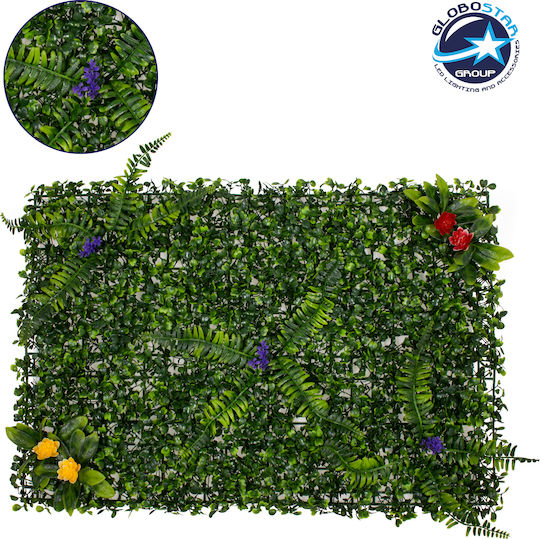 GloboStar Künstliches Laubpaneel Pixari - Farn - Pereskia 60x40cm