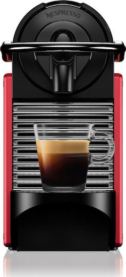 De'Longhi Pixie Pod Coffee Machine Nespresso Pressure 19bar with Milk Frother Red
