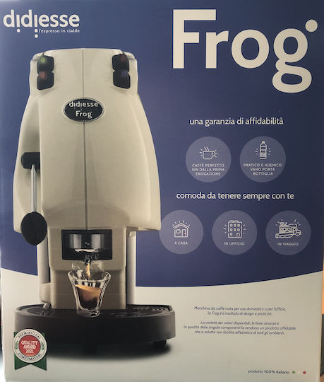 Didiesse Frog Revolution Pod Coffee Machine E.S.E. Pod Pressure 15bar Bianco