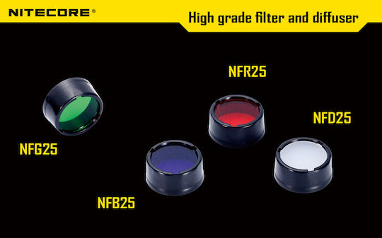 NiteCore NFD25 Objektivfilter Weiß