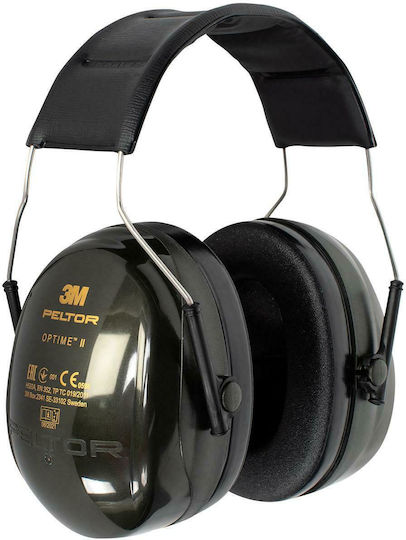3M Peltor Optime II H520A Earmuffs with Band Dark Green