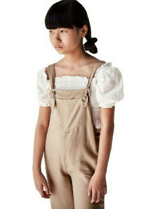 Kinderbluse Kurzarm Weiß