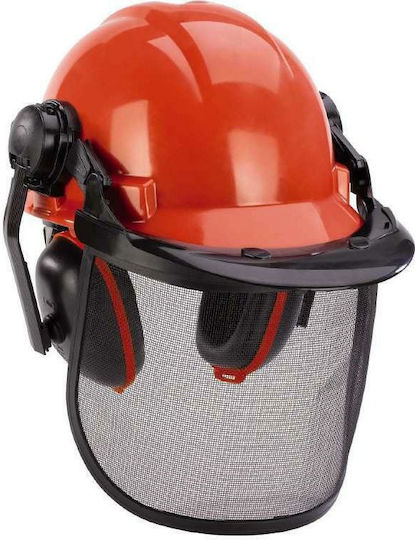 Einhell 4500480 Κράνος Εργοταξίου με Ωτοασπίδες Κόκκινο