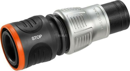 Gardena Stop Premium 18253-20 Schnellverbinder Wasserrohr für Schlauch 1/2" & 5/8" Schwarz