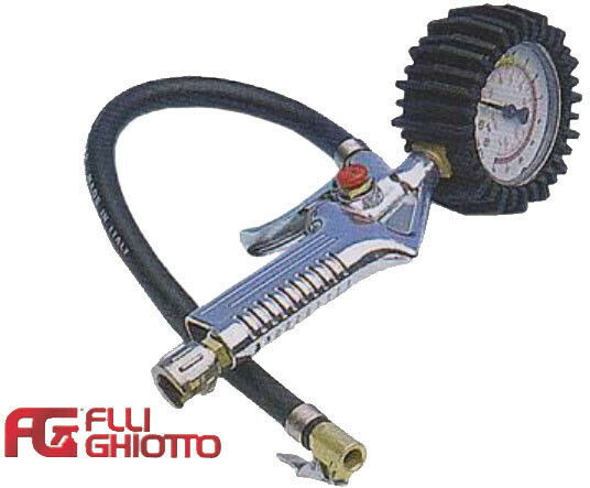 Fratelli Ghiotto Air Pressure Gauge with Tyre Inflator Pistol 12bar 27G