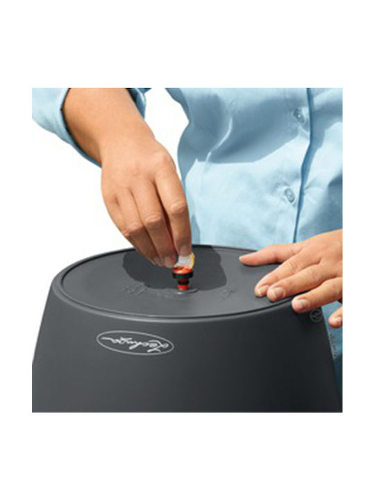 Lechuza Classico Self-watering Pot Plastic Slate 43x43x40cm.