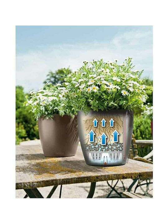 Lechuza Classico Self-watering Pot Plastic Slate 43x43x40cm.