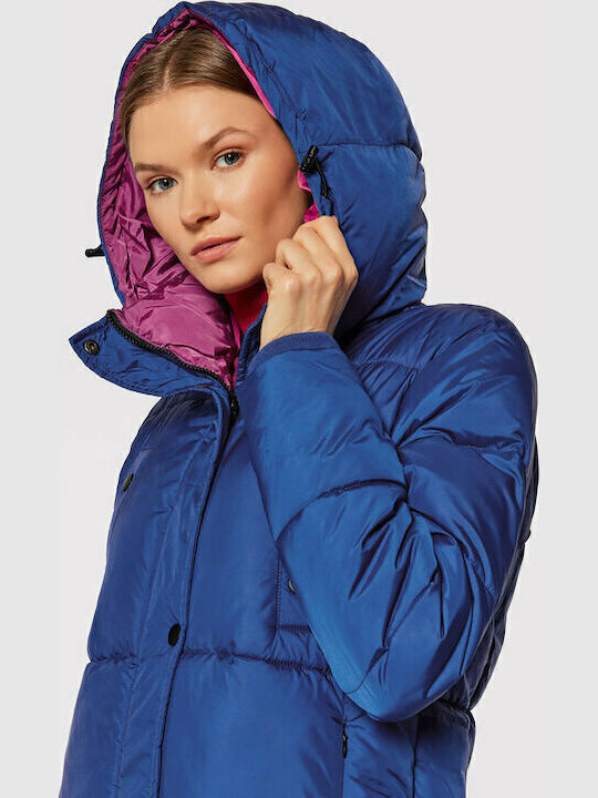 Lungă Jachetă de femei Puffer Albastru