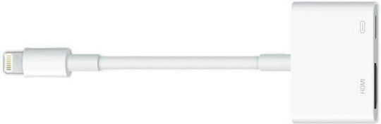 Apple MD826 Μετατροπέας Lightning male σε HDMI / Lightning female Λευκό 1τμχ