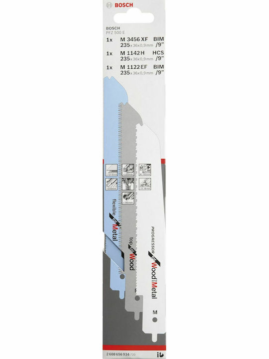 Bosch PFZ 500 E Λάμες Πολυσέγας για Μέταλλο 235mm 3τμχ